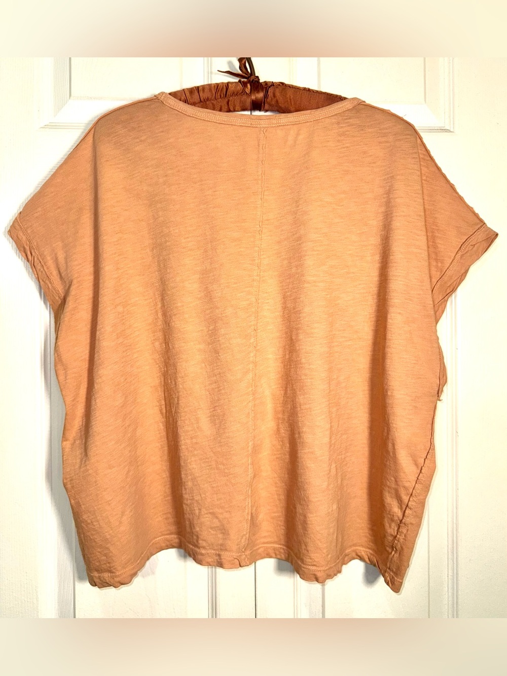 Free People We The Free You Rock Tee Peach Oversized Boxy T Shirt M - Picture 2 of 9